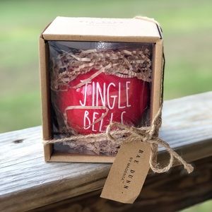 Rae Dunn red jingle bells ornament